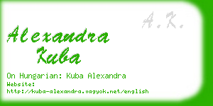alexandra kuba business card